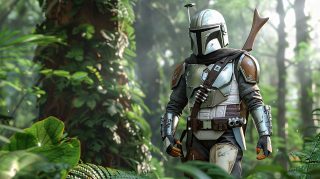 AI-Enhanced Cool Mandalorian Desktop Background Photos