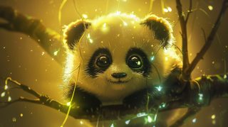 Hip Panda AI Image for Desktop Vibes