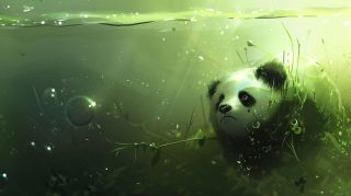 Trendy Panda AI Wallpaper for Desktop