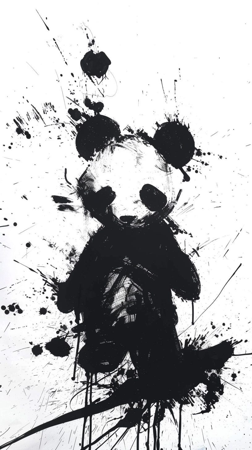 Urban Cool Panda AI Wallpaper for iPhone