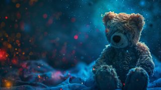 Stylish Teddy Bear AI Wallpaper for Desktop