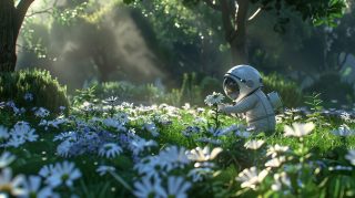 Cute Astronaut HD Wallpaper: Adorable Desktop Background