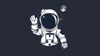 Cute Astronaut HD Wallpaper: 16:9 Aspect Ratio