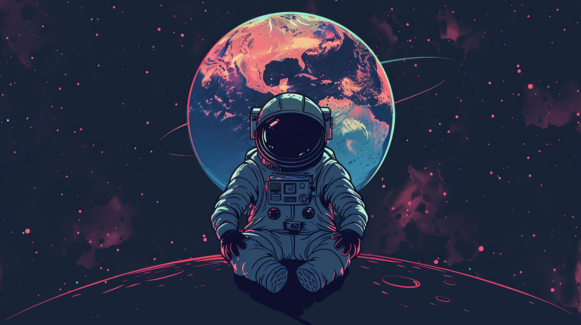 Cute Astronaut 1920x1080 Digital Background: HD