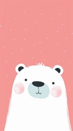 Cuddly Companion: Sweet Bear in Mobile Wallpaper