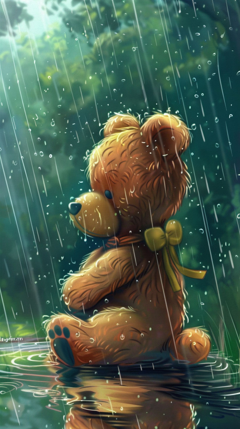 Bear Buddies: Adorable Duo in Mobile Wallpaper