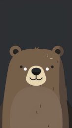 Charming Cub: Endearing Baby Bear on Wallpaper