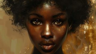 Lovely Black Girl: HD Digital Background for Desktop