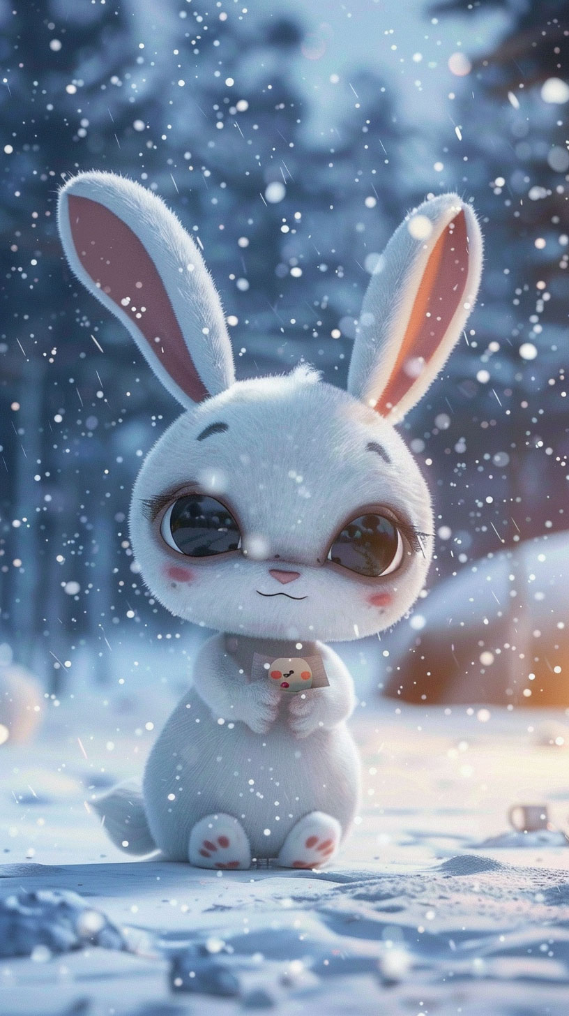 Cute Bunny Image: 16:9 HD Mobile Wallpaper