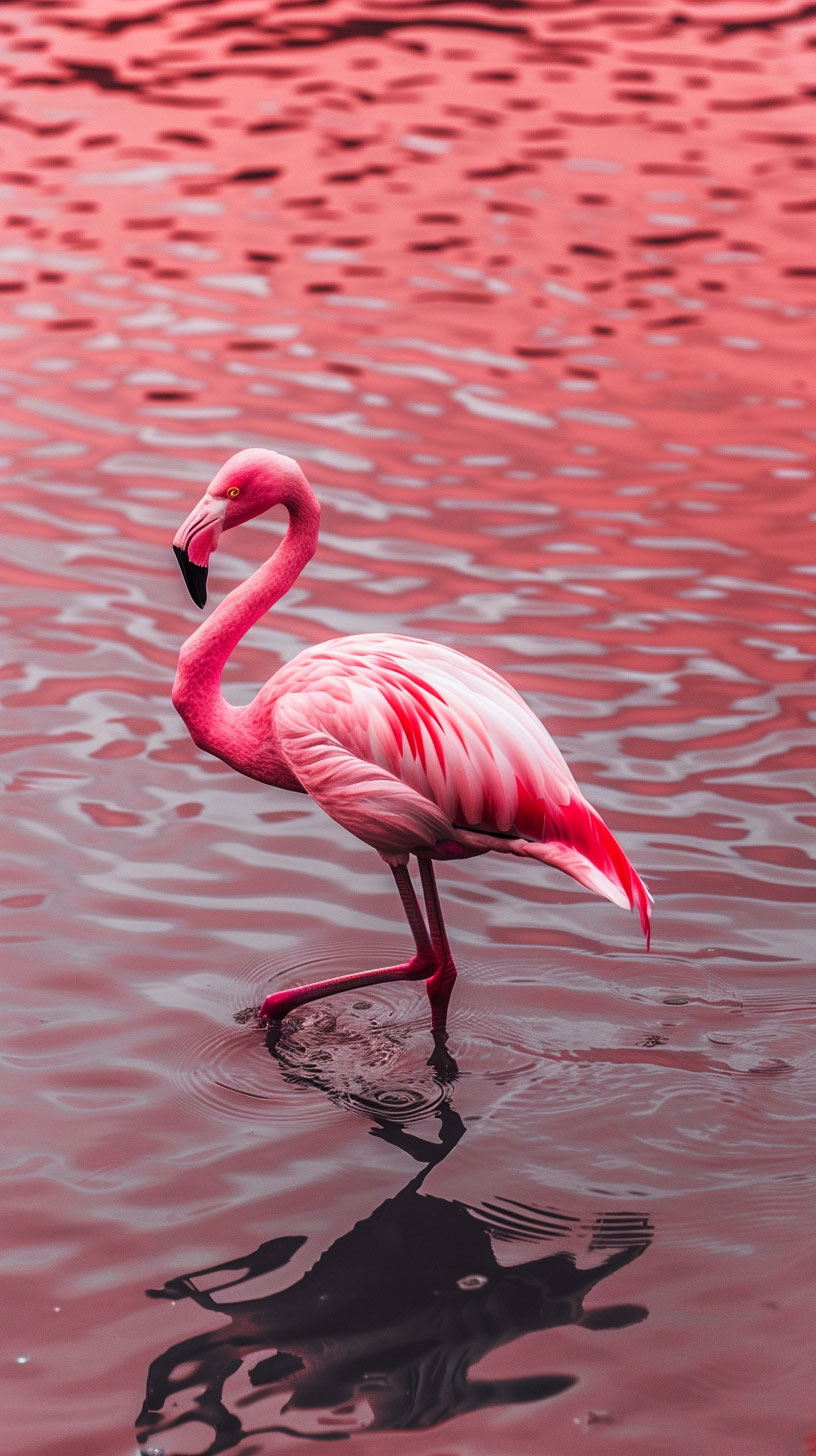 Charming Flamingo Mobile Backgrounds