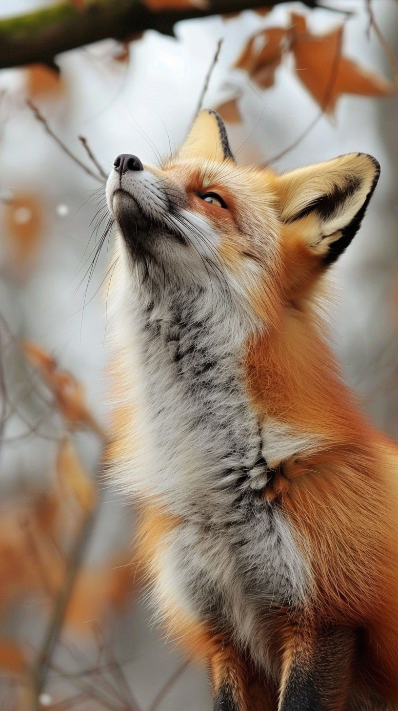 Lovable Cute Fox Mobile Wallpaper for Xiaomi Devices