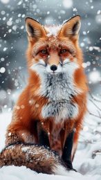 Sweet Cute Fox Mobile Background for iPhone