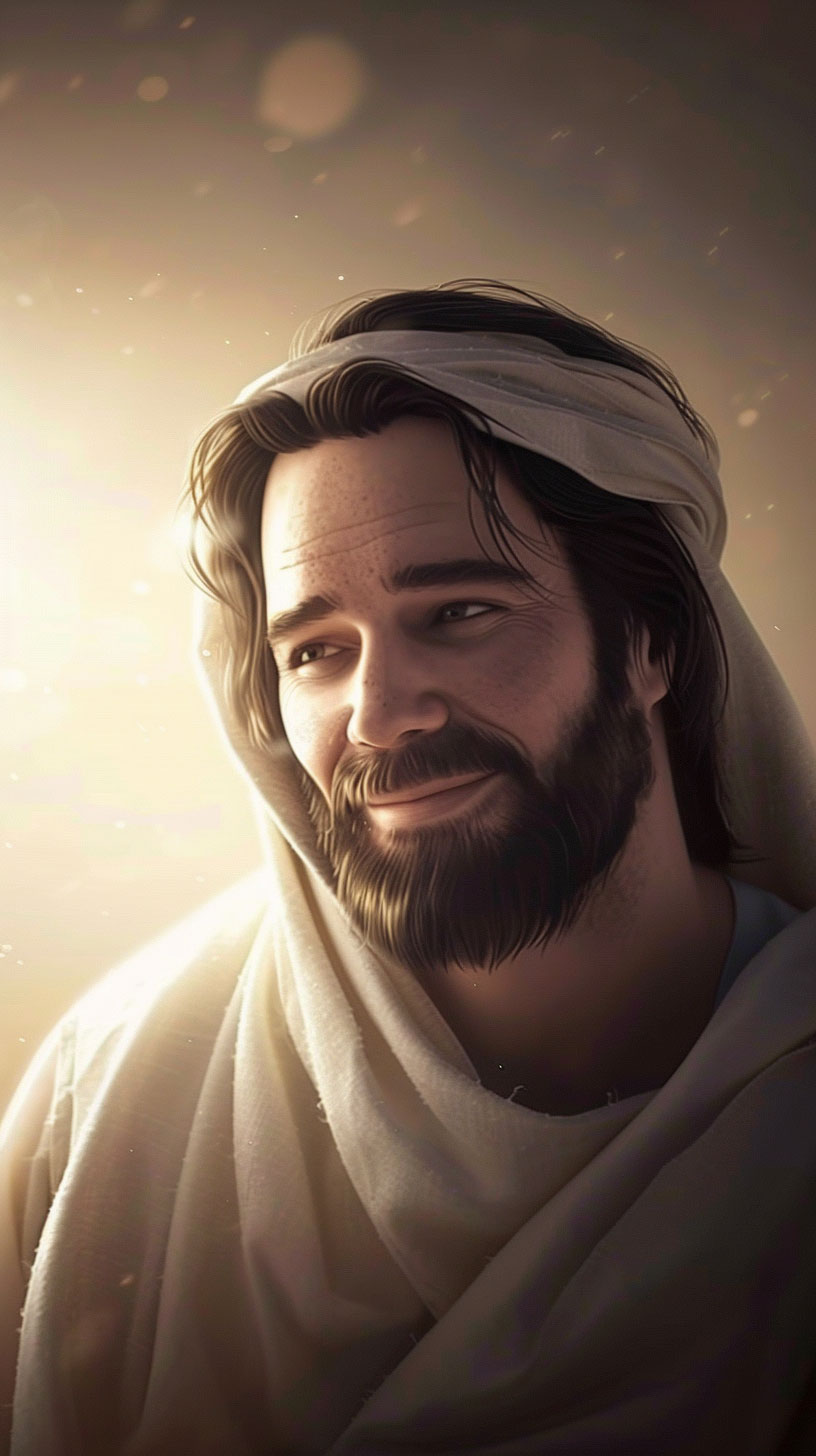 8K cute Jesus Christ AI wallpaper for iPhone