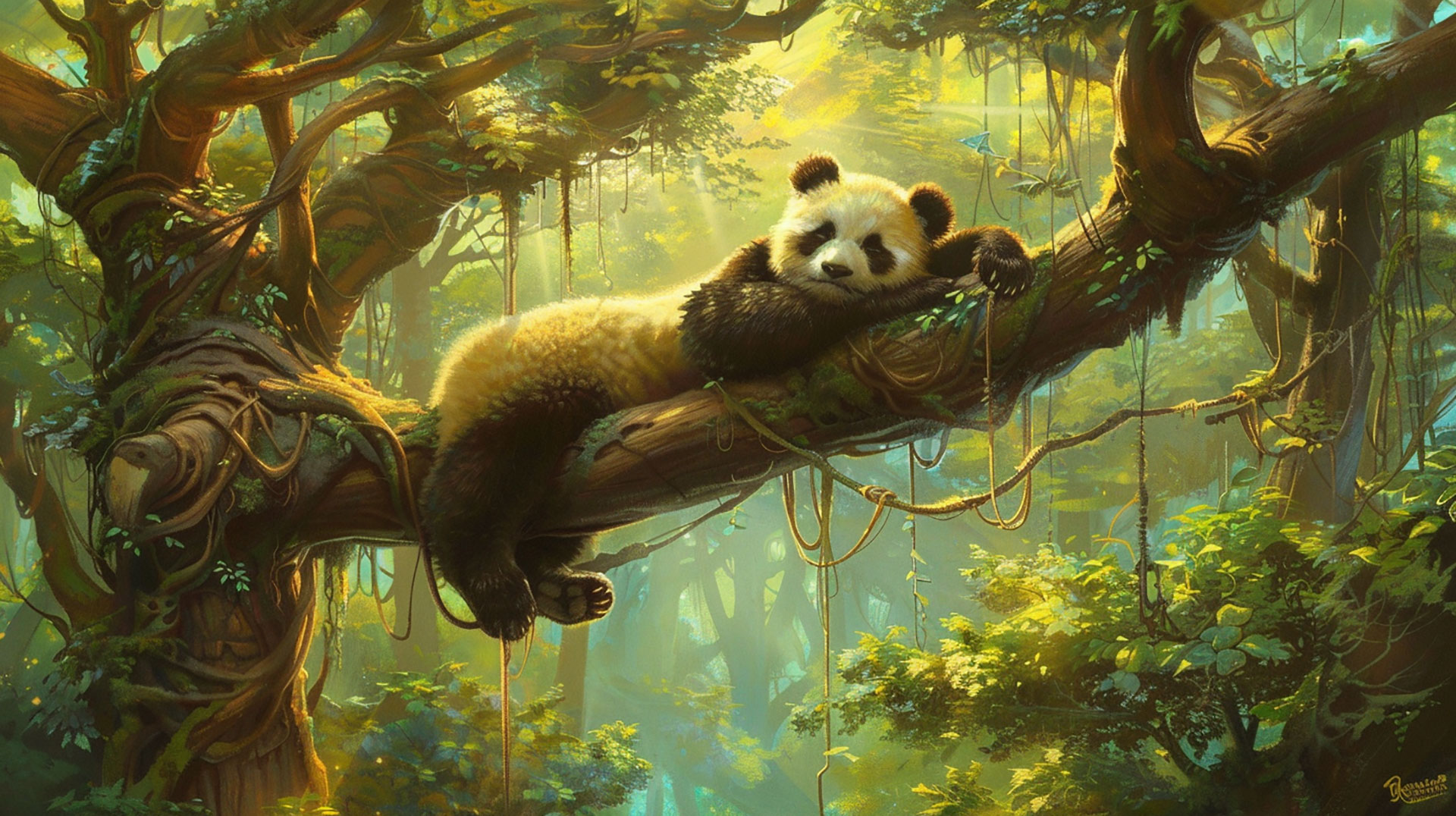 Enchanting and Innocent Panda AI Image