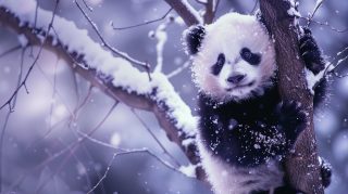 Precious Panda Cub AI Wallpaper for PC