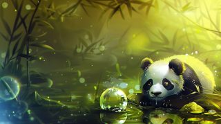 Sweet and Adorable Panda AI Image