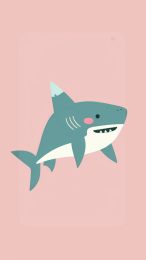 Smiling Sharks: Cute AI Wallpaper