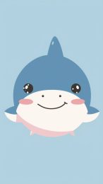 Charming Shark Cub Mobile Background