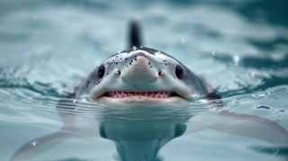 Adorable Cartoon Shark AI Image