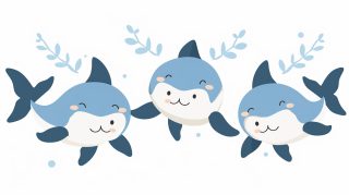 Playful Baby Shark AI Wallpaper