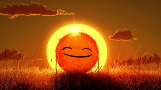 Cute Sun AI HD Wallpaper for Desktop