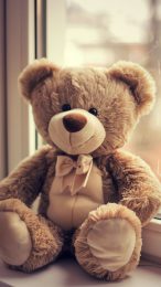 Adorable Teddy Bear AI Wallpaper for iPhone