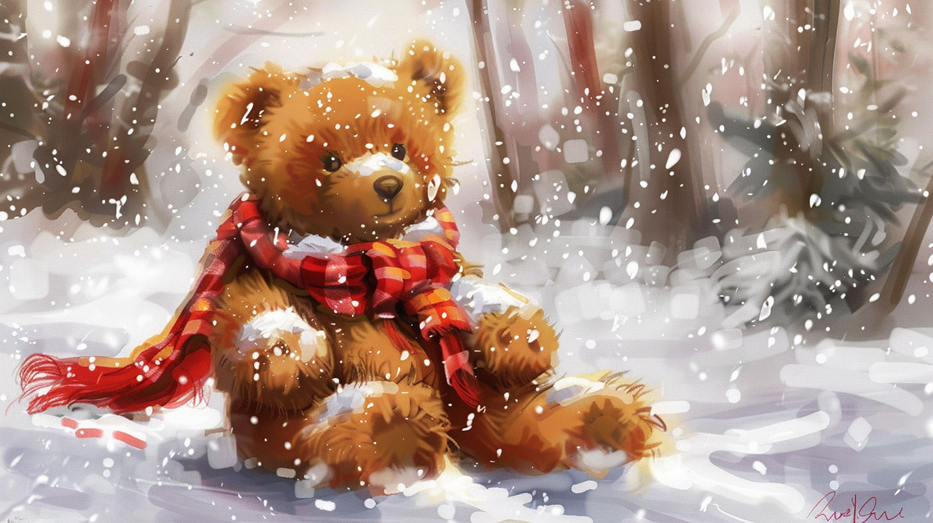 Adorable Teddy Bear AI Image for PC