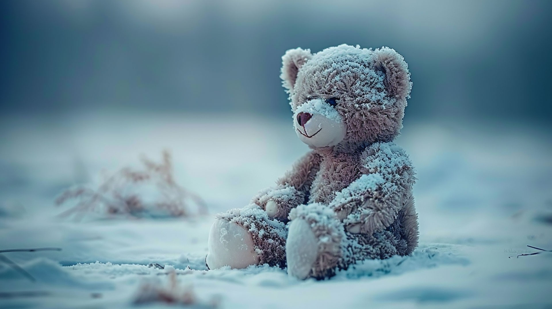 Delightful Teddy Bear Digital Background for Desktop