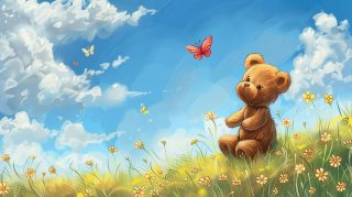 Heartwarming Teddy Bear Digital Wallpaper in Ultra HD