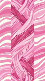 Sweet Pink Ribbon Mobile Wallpaper Design