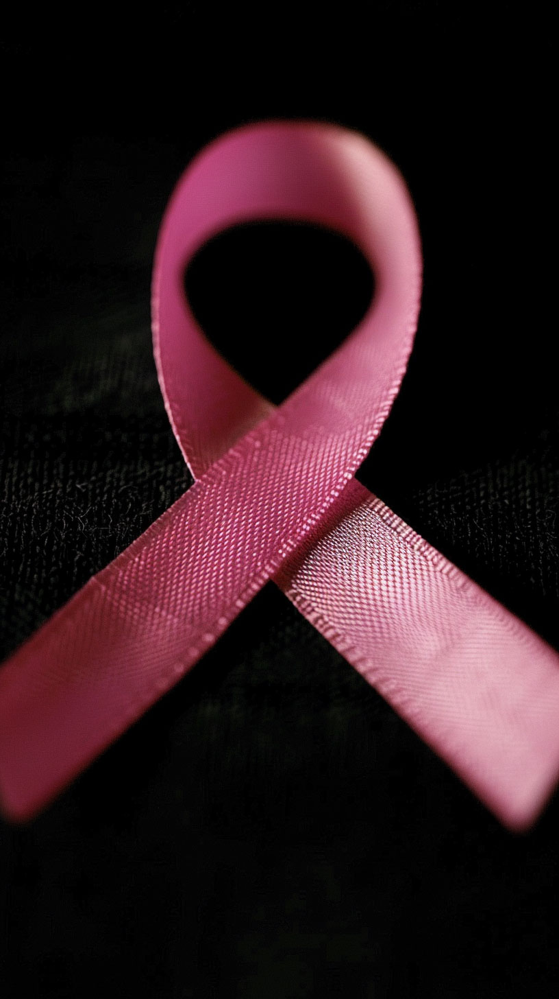 Playful Breast Cancer Awareness Ribbon Illustration