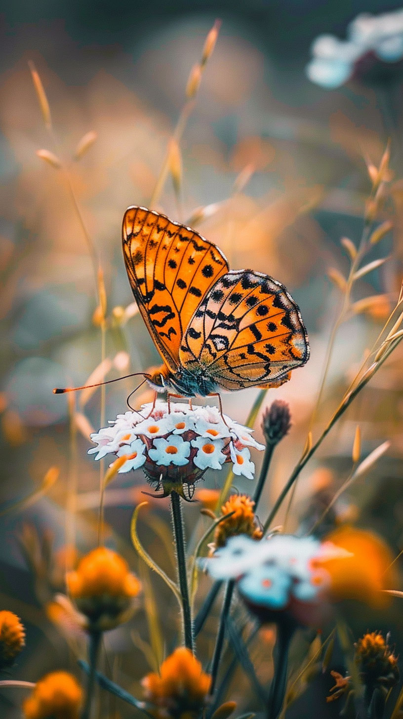 Charming Butterfly Garden Wallpaper