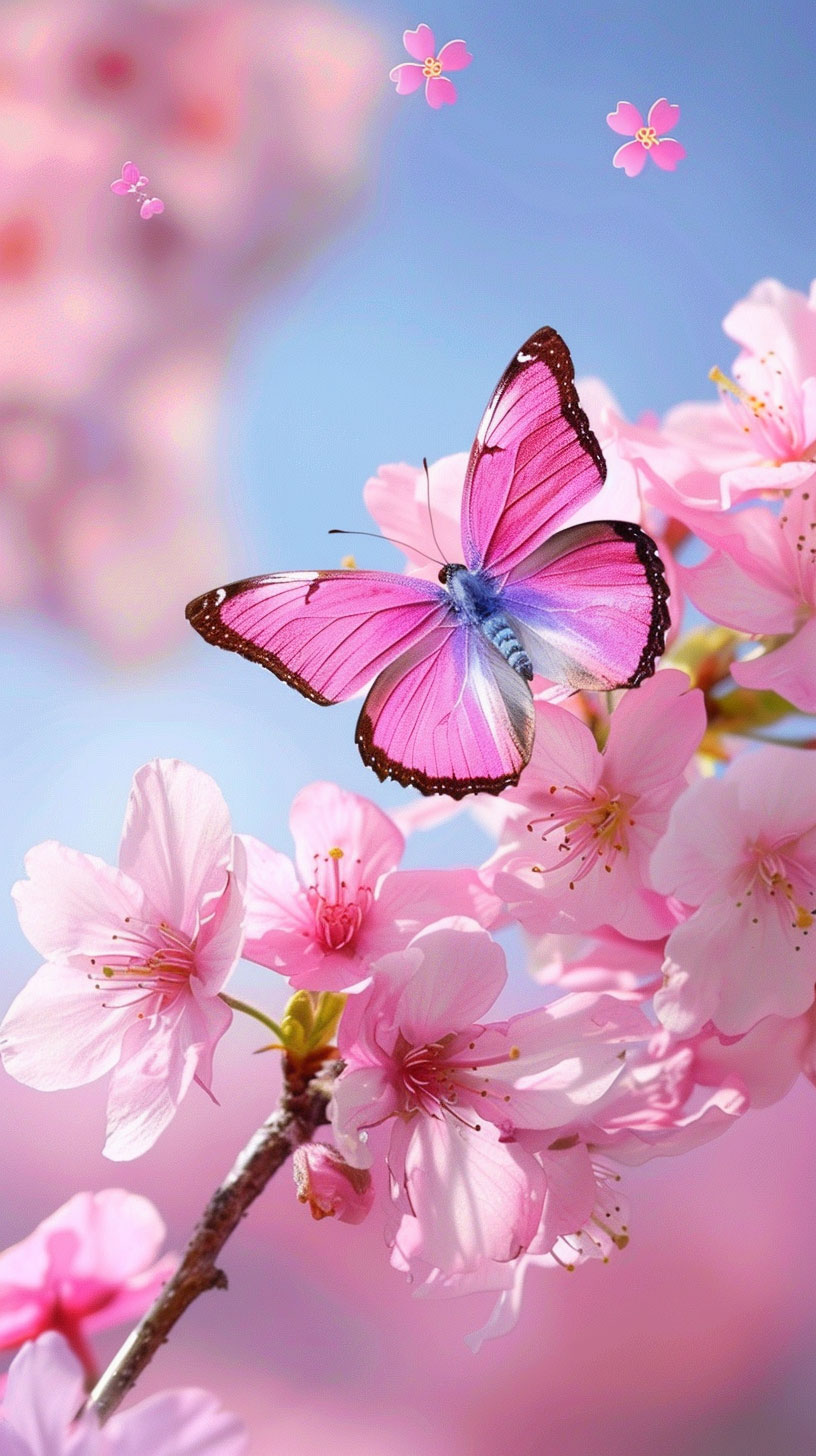 Lovely Fluttering Butterflies Wallpaper