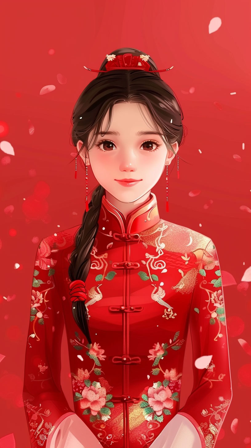 Adorable Lunar New Year Phone Wallpaper