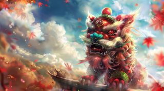 Playful Chinese New Year Tiger Wallpaper