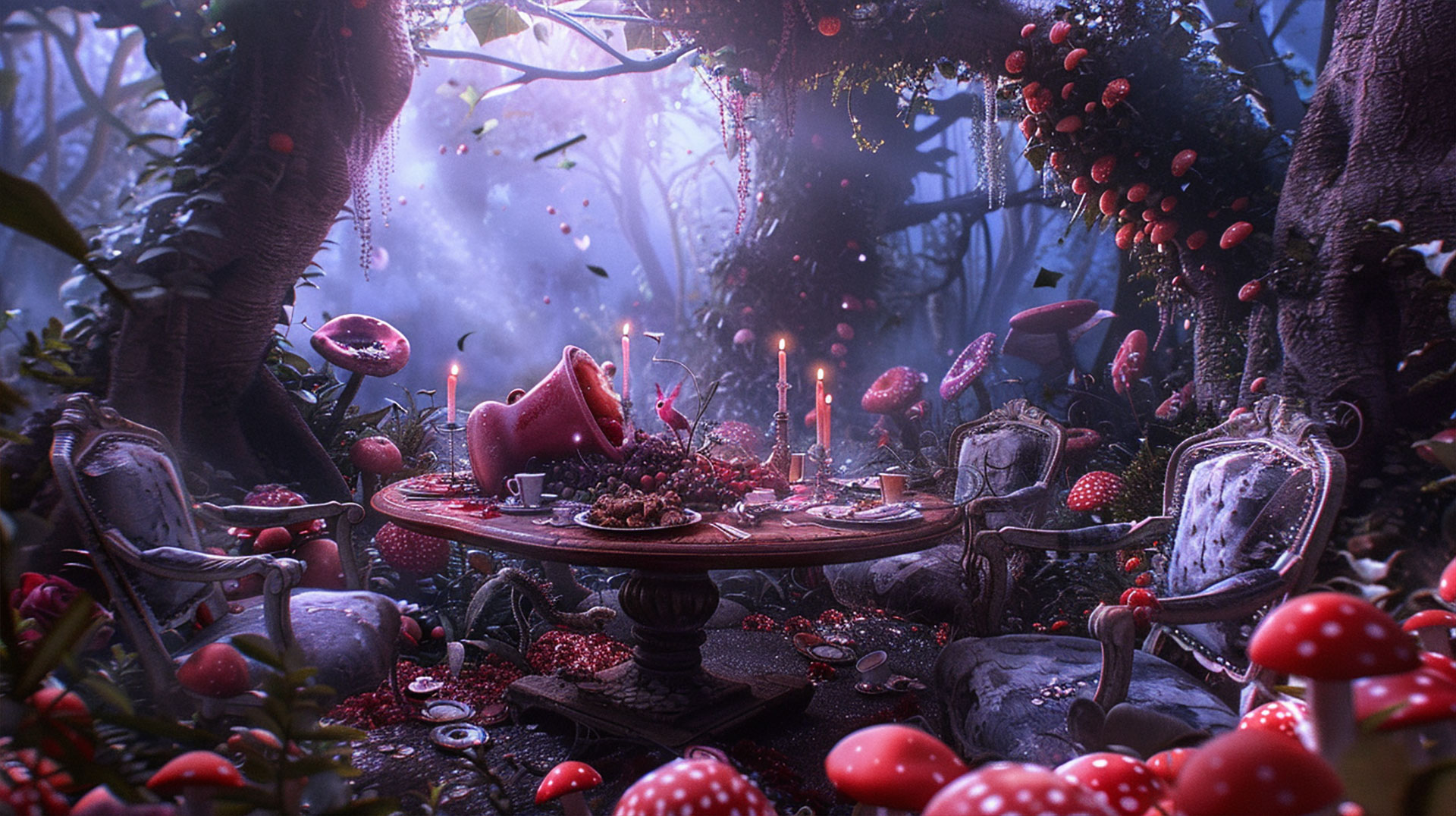 Dark Alice in Wonderland Desktop Wallpaper