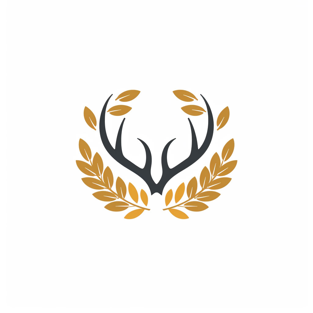 High Resolution Deer Antler Logo for Rustic Brands