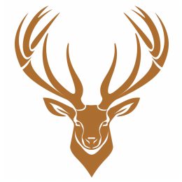 High Definition Deer Antler Logo for Outdoor Brands