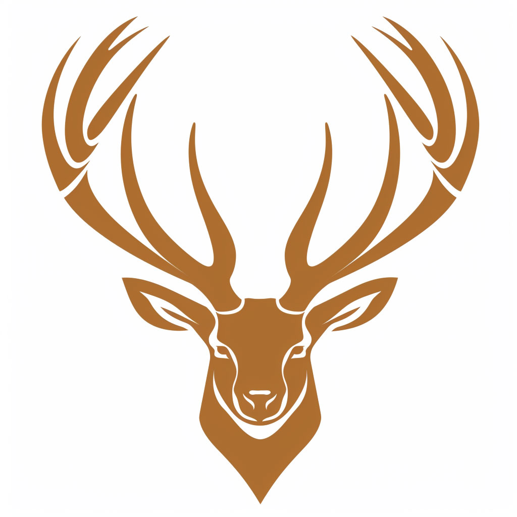 High Definition Deer Antler Logo for Outdoor Brands