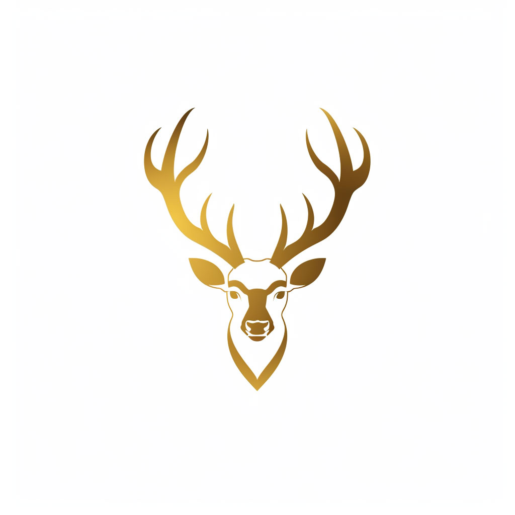 HD Deer Antler Logo for Nature-Inspired Brands