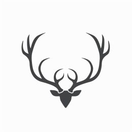 Premium Deer Antler Logo for Sophisticated Branding