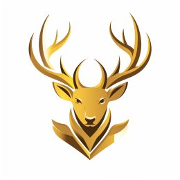 Elegant Deer Head Logo in HD Quality