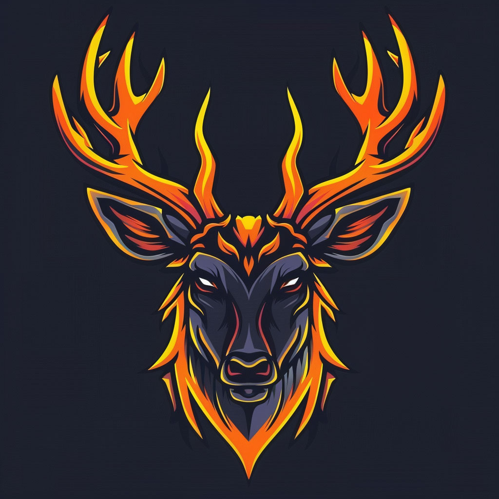 Elegant AI Deer Symbol in HD Quality