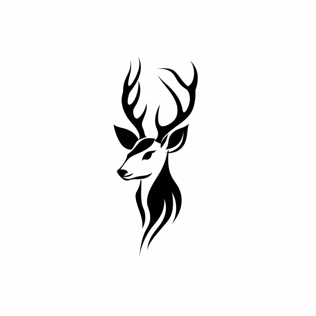 Sophisticated AI Deer Logo for Brand Identity