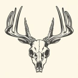 High Quality Deer Skull Symbol for Logos