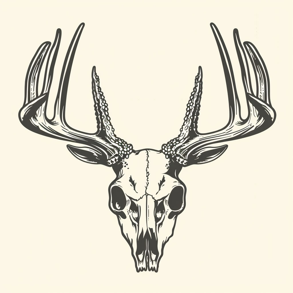 High Quality Deer Skull Symbol for Logos