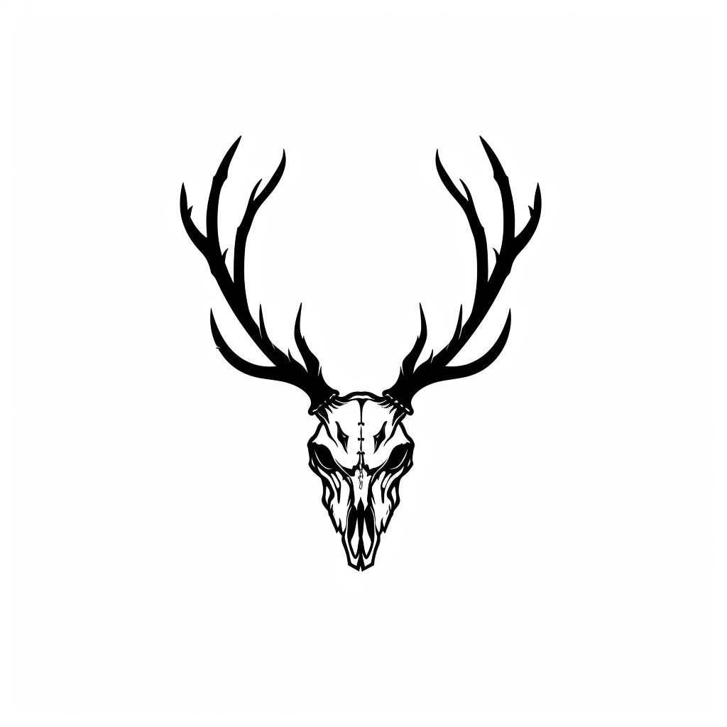 High Definition Deer Skull Logo for Outdoor Gear