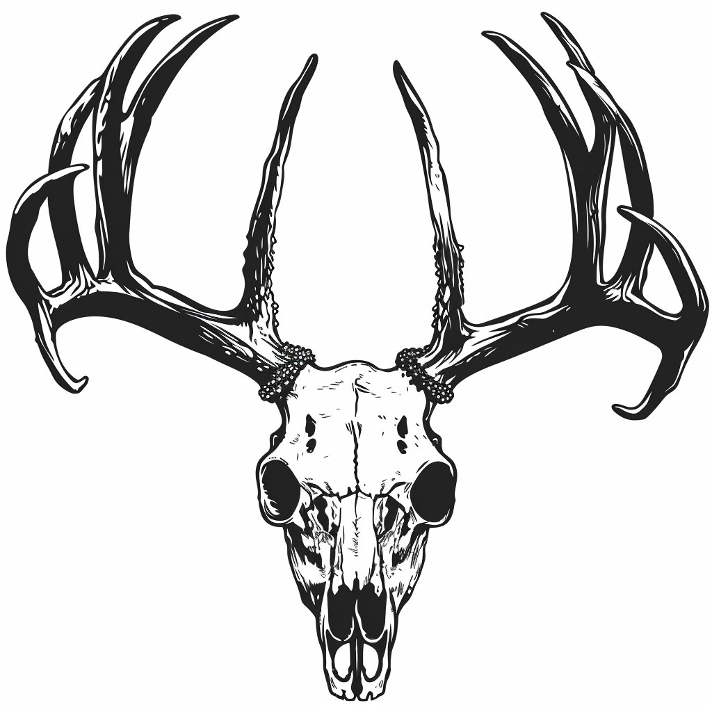 High Resolution Deer Skull Logo for Edgy Brands