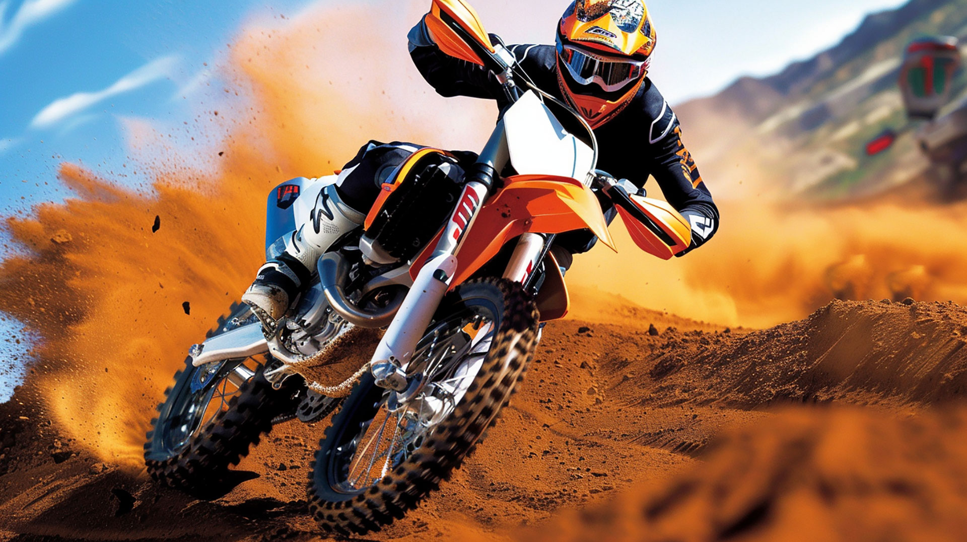 High-Speed Dirt Bike: 4K AI Image Wallpaper