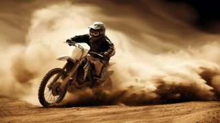 Epic Dirt Bike Race: AI Digital Background